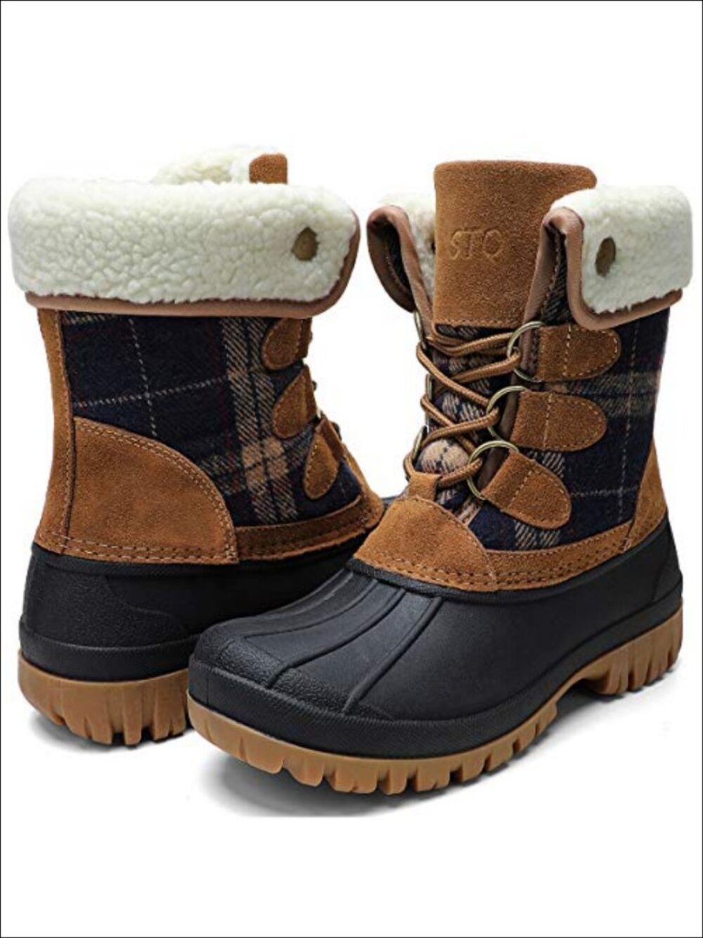 Waterproof Duck Boots Foldable Snow Boots Insulated Winter Boots